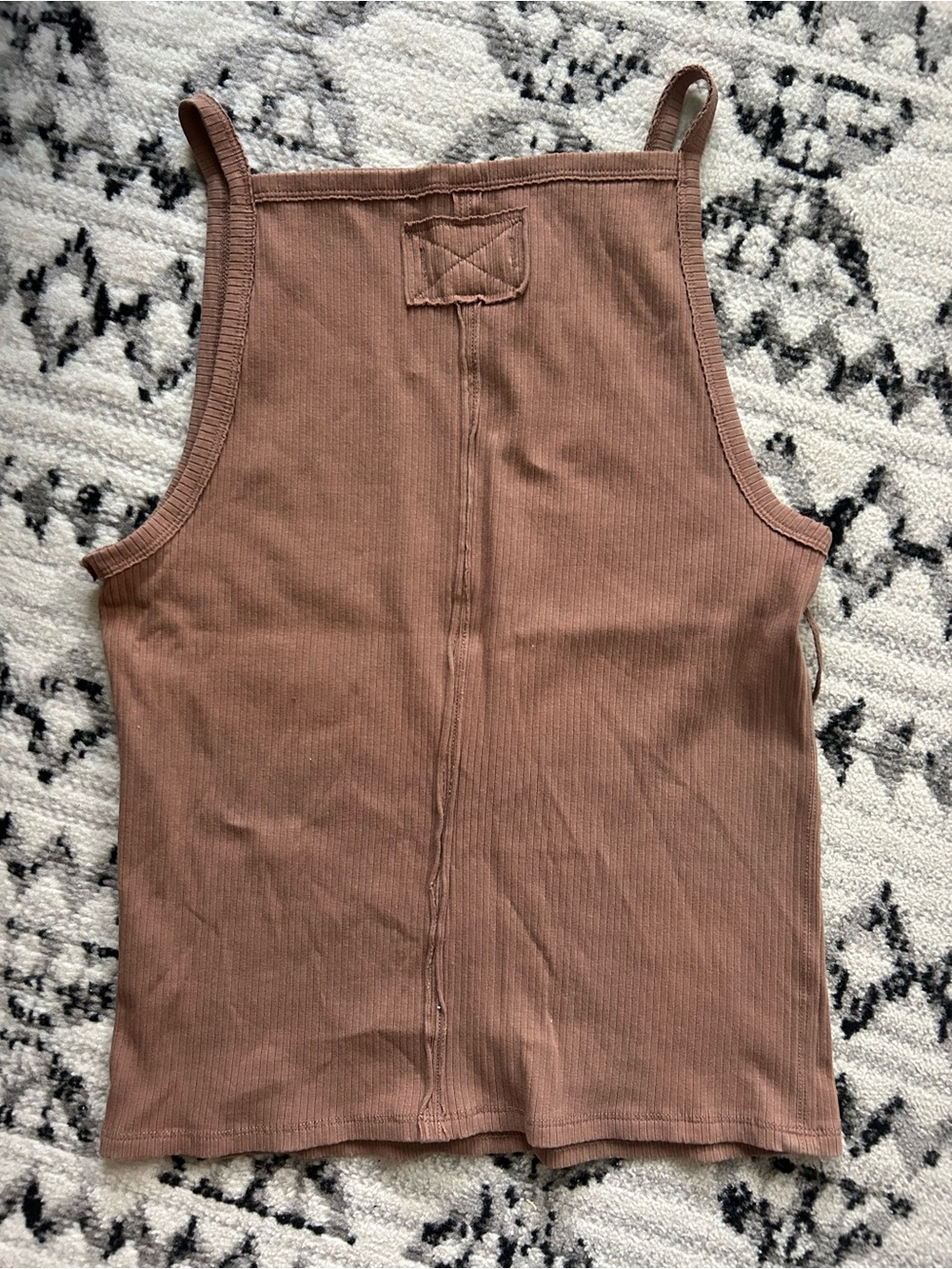 Free People Ribbed Tank Top - Taupe - Picture 4 of 4